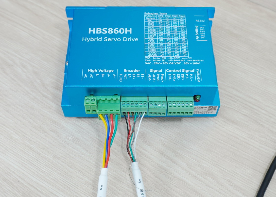 Hybrid Closed-Loop Stepper Motor (Nema34) 86HBS120 แรงบิด 12N.m 5.6A Shaft 14mm + HBS860H Driver