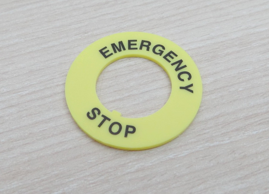 Emergency Stop - Legend Plate ID 22mm / OD 40mm