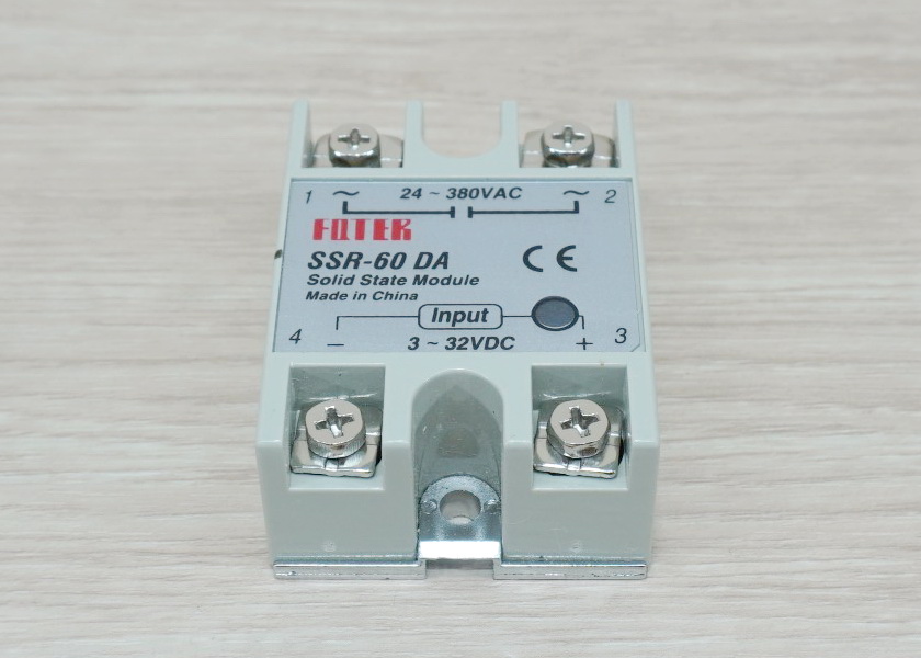 Solid State Relay, SSR-60DA, input 3-32VDC output 24-380VAC, 60A