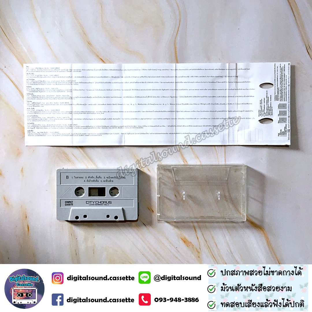 เทปเพลง เทปคาสเซ็ท รวมศิลปิน RS อัลบั้ม CITY CHORUS LOVE HARMONY VOL1