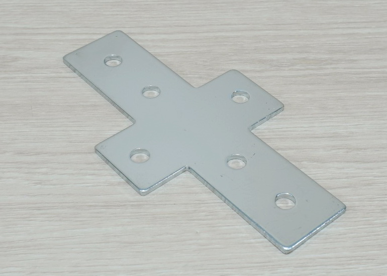 Cross Shaped Steel Joint Plate 6-Hole สำหรับ Series 40 Alu-Profile