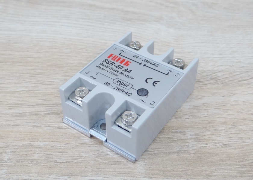 Solid State Relay SSR-40AA, 40A (24-380VAC / 80-250VAC)