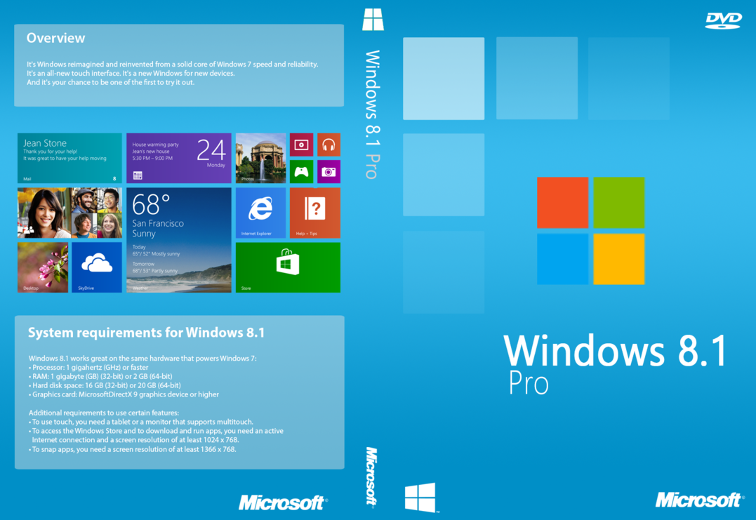 Windows 8.1 Pro 32/64 bit Activation Key (multi language)