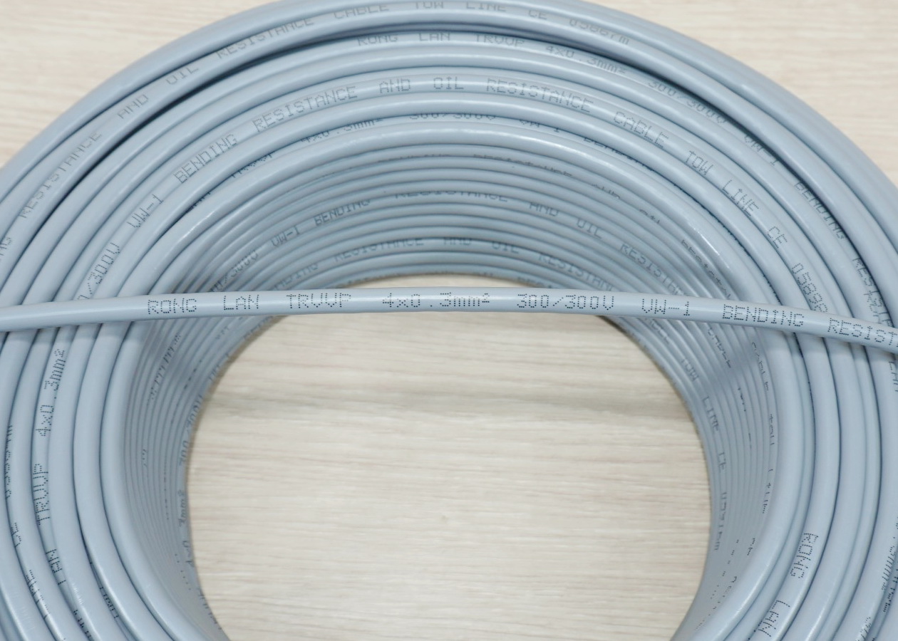 4 core x 0.3 mm² Shielded Wire TRVVP Bending Resistant High Flexible Cable (1m)