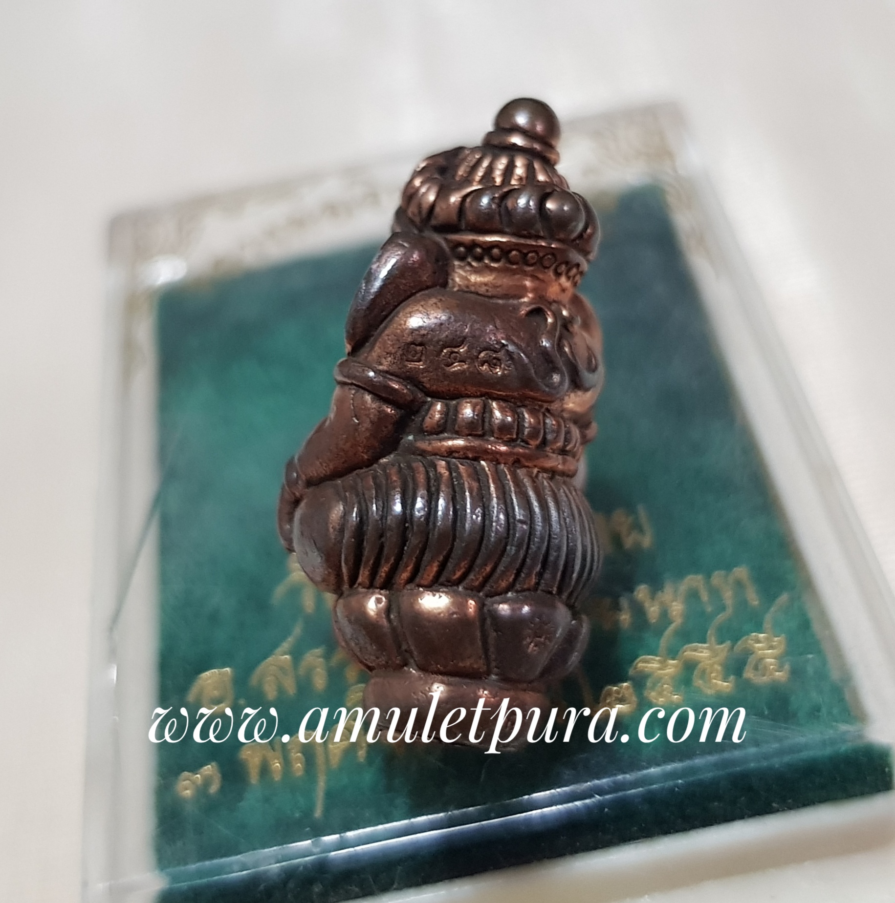 พระพิฆเนศ(ทองแดงอุดกริ่ง)รุ่นสมปรารถนา ปี55 หลวงพ่อเอิบ วัดซุ้มกระต่าย จ.ชัยนาท(ตอกโค้ด หมายเลข๒๔๘)