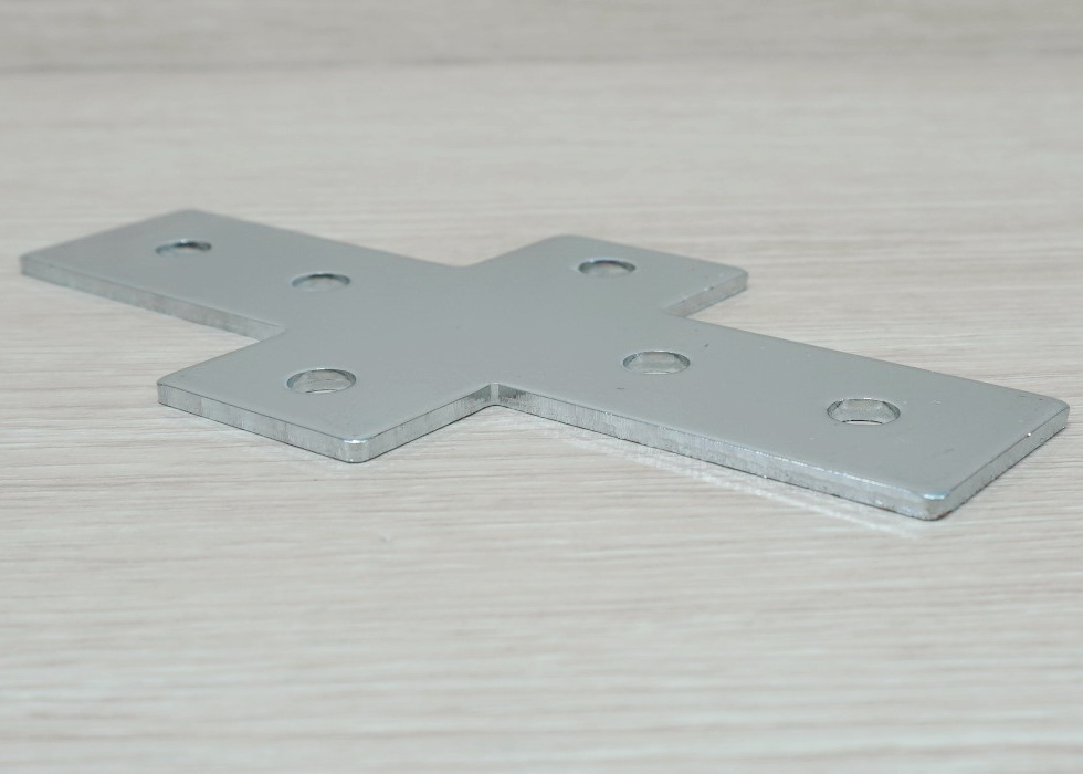 Cross Shaped Steel Joint Plate 6-Hole สำหรับ Series 40 Alu-Profile