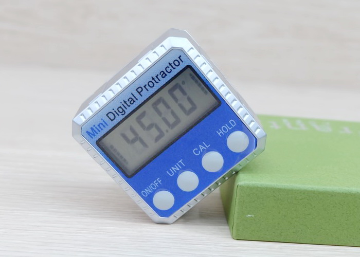 Syntek, Mini Digital Protractor Angle Finder 360° DR168 Zinc Alloy Style (Accuracy: ±0.2 °)