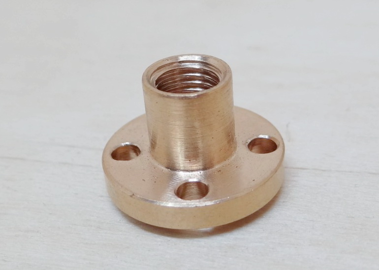 T8 Copper Nut Dia 8mm (Lead 1mm)