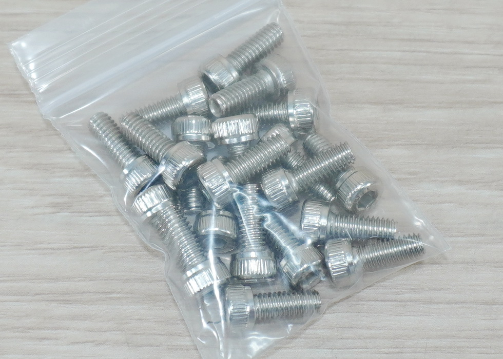 Hex Socket Cap Screw M4x10mm Nickel-plated (20ตัว/ถุง)