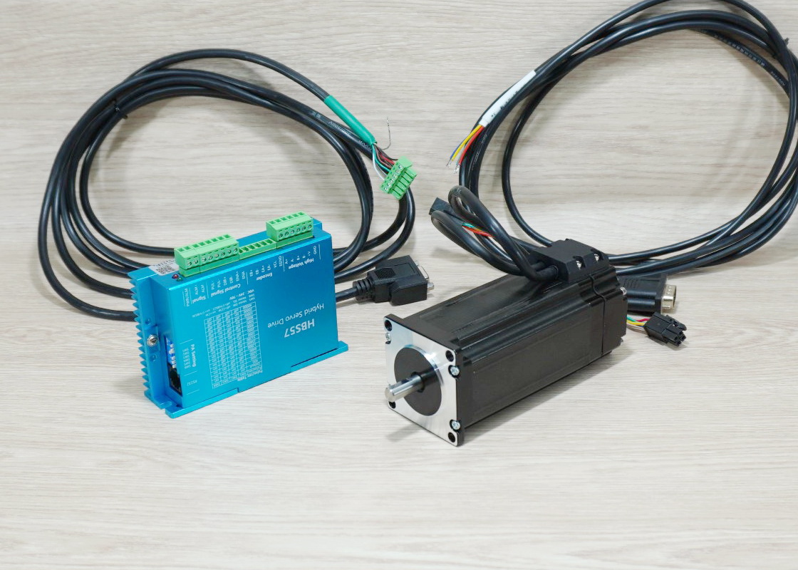 Hybrid Closed-Loop Stepper Motor (Nema23) 57HBS36 แรงบิด 3.6N.m 4A Shaft 8mm + HBS57 Driver