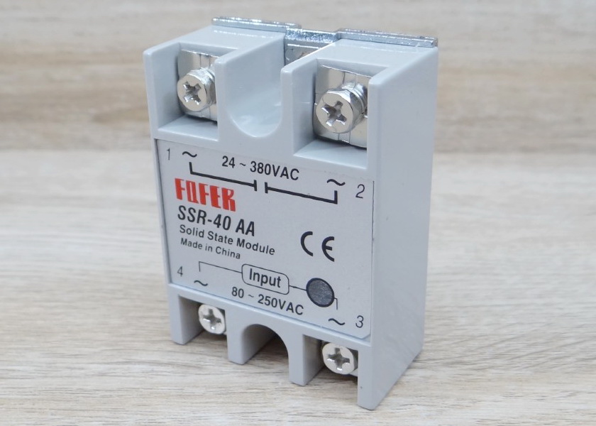 Solid State Relay SSR-40AA, 40A (24-380VAC / 80-250VAC)