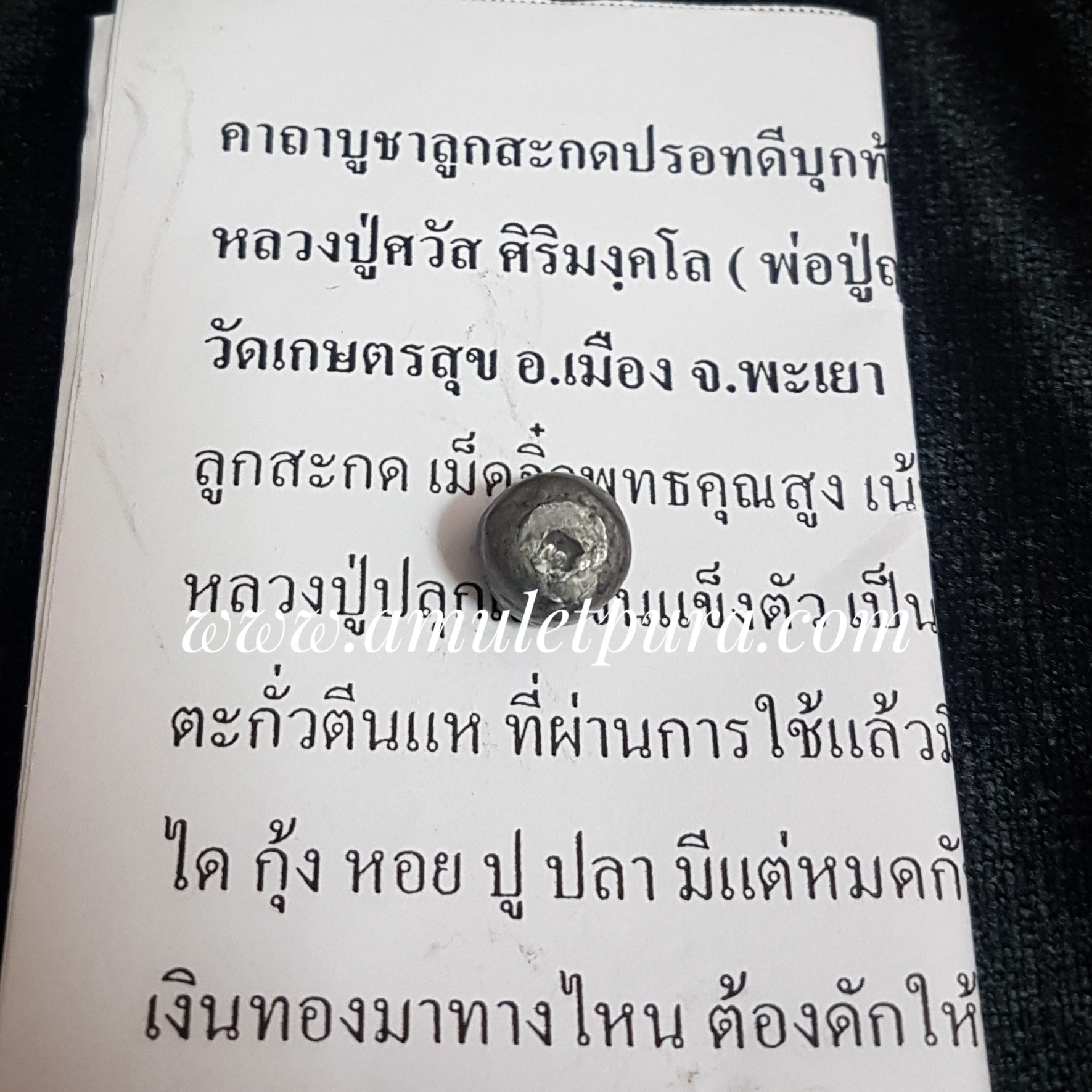 ลูกสะกดปรอทดีบุกท้าวพันตาพญาพันวัง หลวงปู่ศวัส วัดเกษตรสุข จ.พะเยา