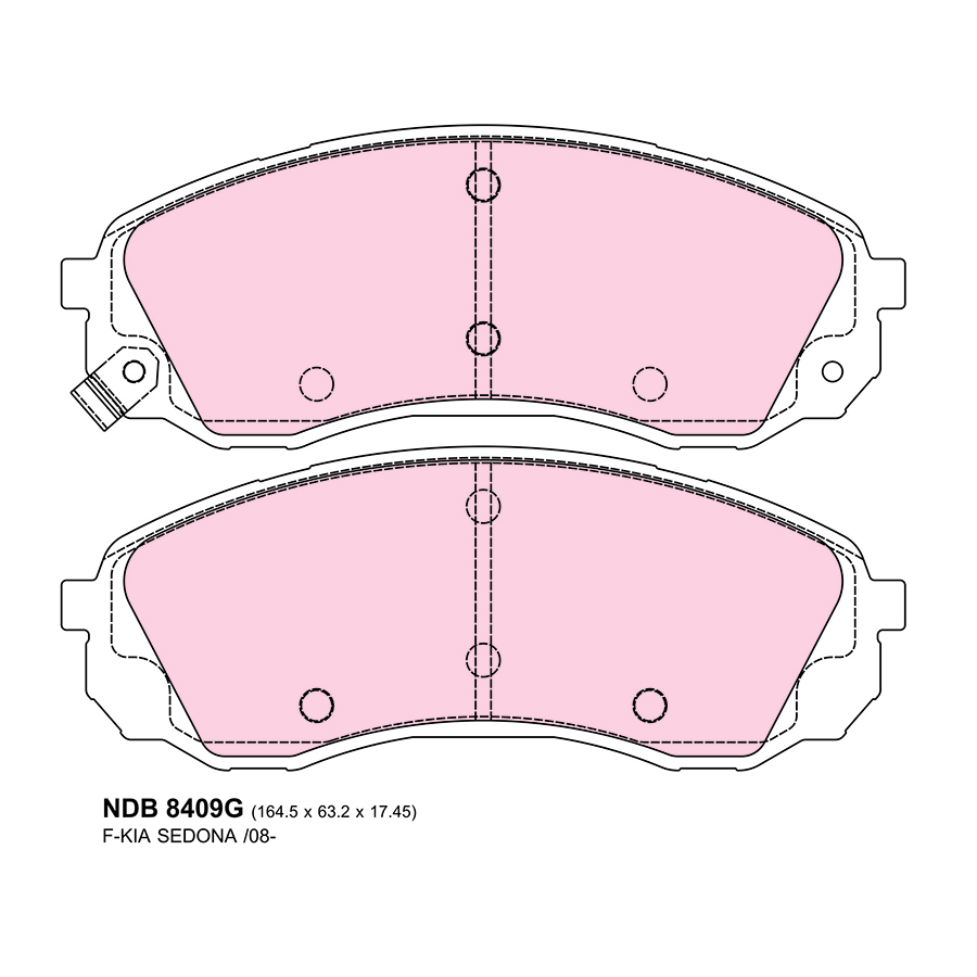 ผ้าเบรค Nexzter ProSpec - H1 ปี 08-20 (หน้า)