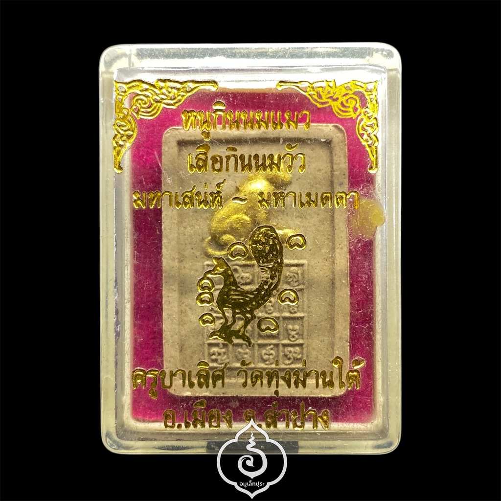 หนูกินนมแมว เสือกินนมวัว ปี57 (เนื้อผงขาวแก่ผงมหาเสน่ห์ โถครู) ครูบาเลิศ วัดทุ่งม่านใต้ จ.ลำปาง (มีโค้ด)