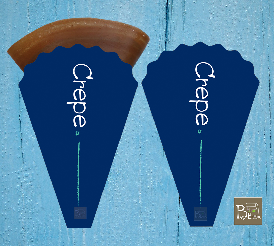 BTB CREPE 3 ซองเครปเกรดA ฟู้ดเกรด ขนาด 12.5 x 20 cm.