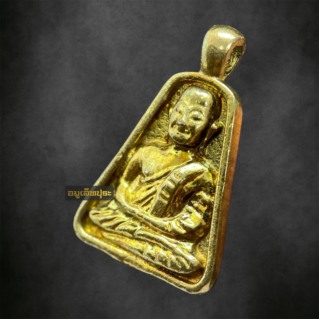 หลวงพ่อเงิน วัดบางคลาน (ชุดเหรียญจอบใหญ่-เล็ก เนื้อทองระฆัง) รุ่นรวยเงินล้าน ปี42 วัดบางคลาน จ.พิจิตร (ตอกโค้ด "เงิน" ที่สังฆาฏิ หมายเลข1456)