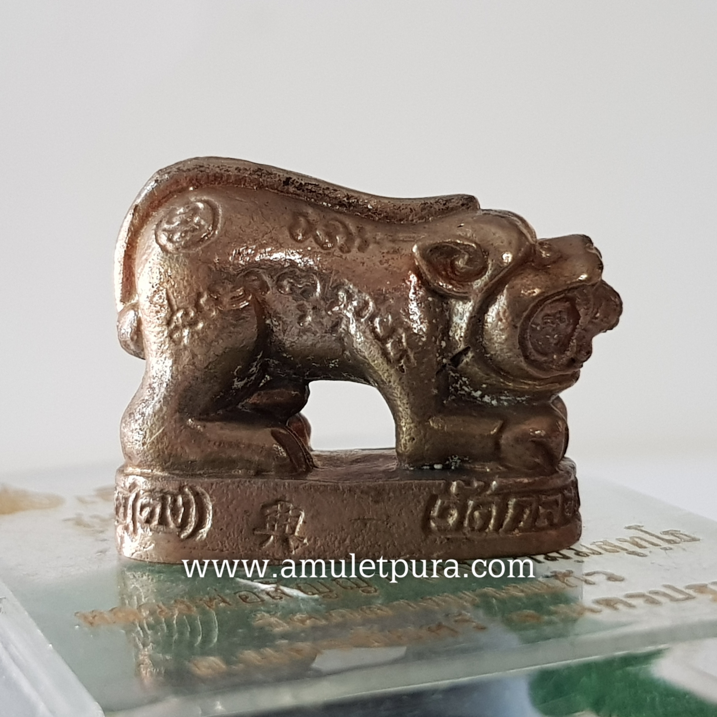 เสือคาบเบี้ย(ทองระฆัง)รุ่นเศรษฐีโภคทรัพย์ ปี56 หลวงพ่อสัญญา วัดกลางบางแก้ว จ.นครปฐม(มีโค้ด หมายเลข ๗๒๘)