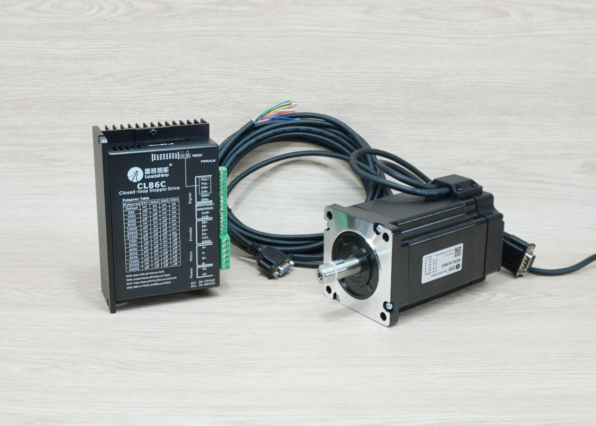 86CME85 Closed Loop Stepper Motor (Nema 34) แรงบิด 8.5N.m 6A Shaft 14mm + CL86C Driver