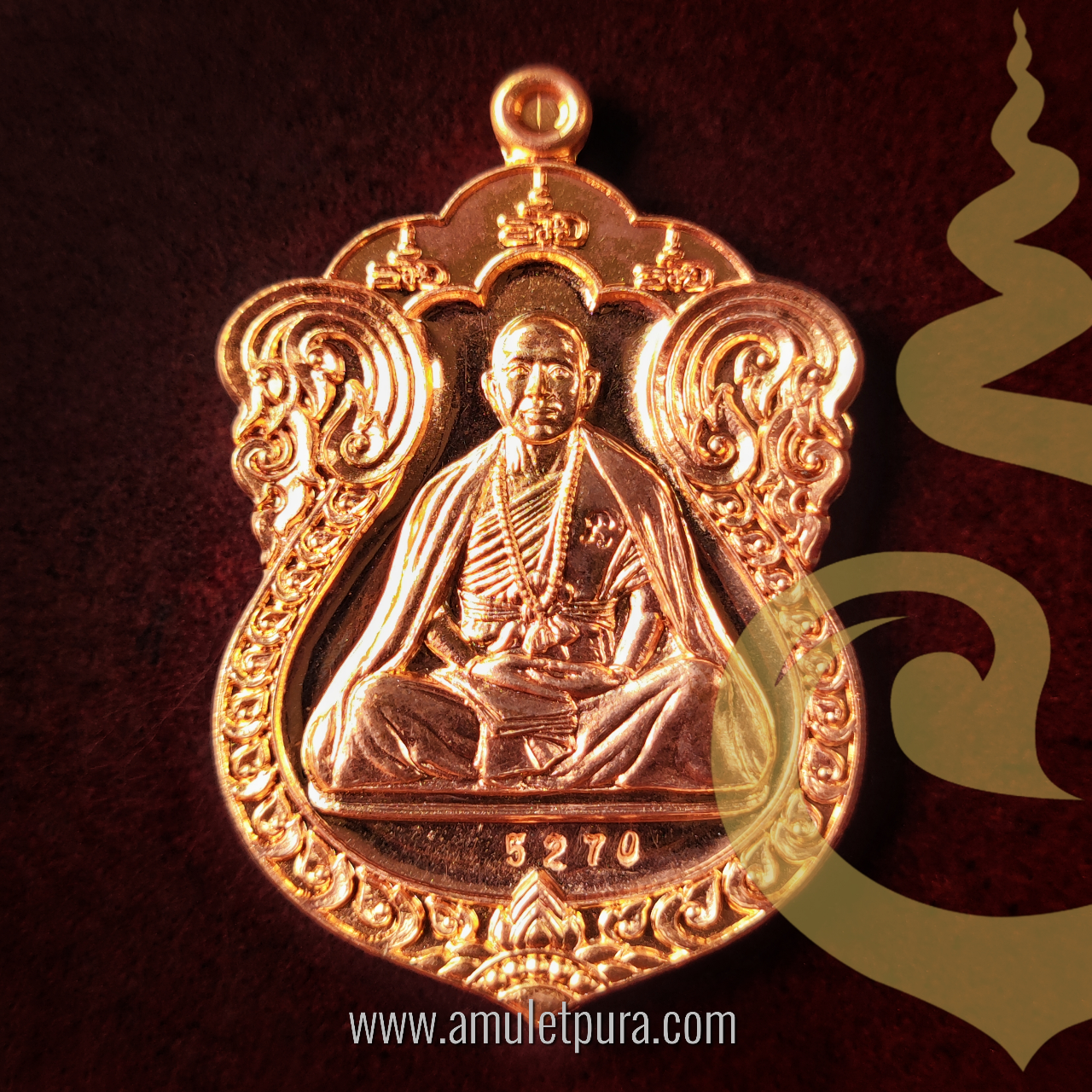 เหรียญเสมา รุ่นเจริญพร (เนื้อทองแดง) ปี55 ครูบาอริยชาติ วัดแสงแก้วโพธิญาณ จ.เชียงราย (มีโค้ด หมายเลข 5270)