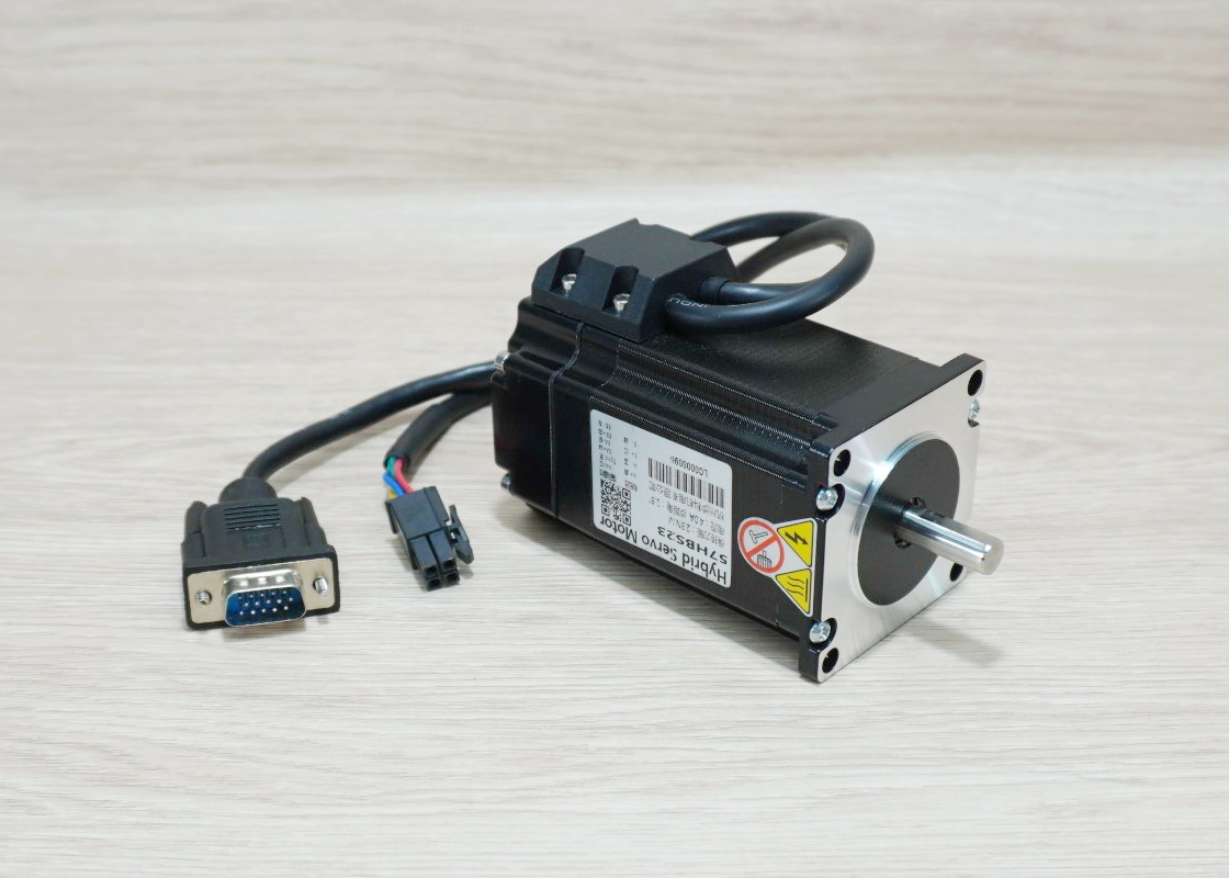 Hybrid Closed-Loop Stepper Motor (Nema23) 57HBS23 แรงบิด 2.3N.m 4A Shaft 8mm + HBS57 Driver