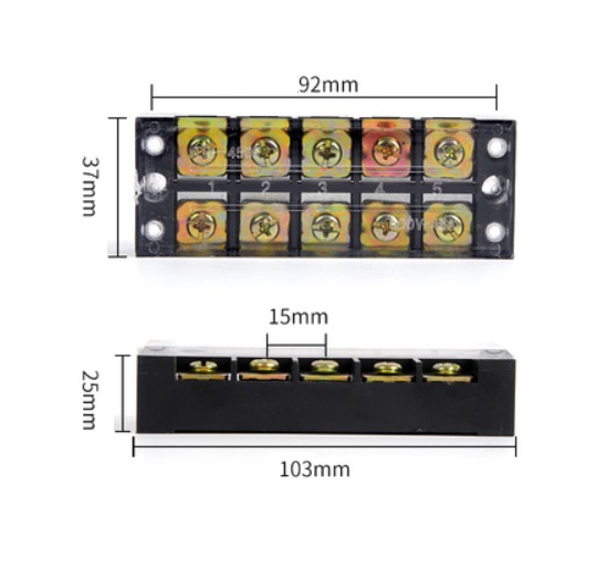 Terminal Blocks TB-4505 (600V 45A 5P) Patch Panel Wiring Row Junction Box