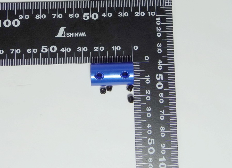 5 x 5 mm Rigid Top Wire Coupling D14 L25 mm (สีน้ำเงิน)