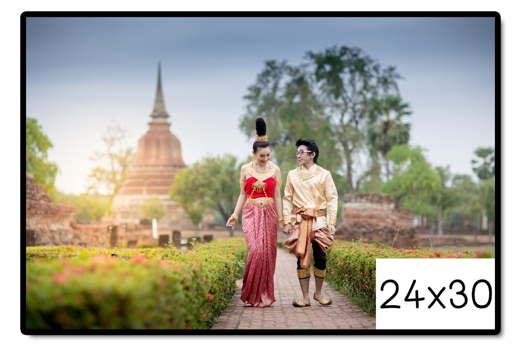 กรอบรูปแต่งงาน รูปภาพกรอบลอย ขนาด 24x30