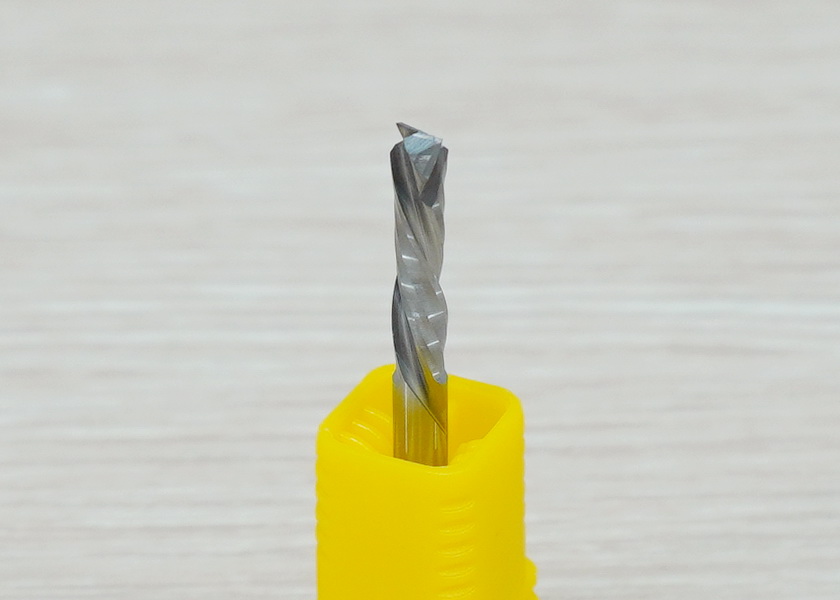 Double-Edged Compound Milling Cutter 3.175x3.175x15mm Blade Spiral Carbide เกรด 3A