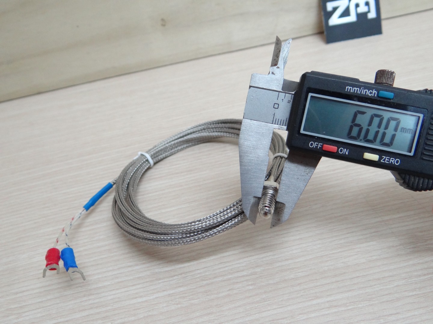 5M Cable หัวเกลียว M6x1.25 K Type Thermocouple 0-400C Sensor Probe