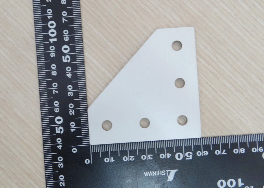 White L-90 degree joint plate 5-Hole สำหรับ Series 20 Alu Profile