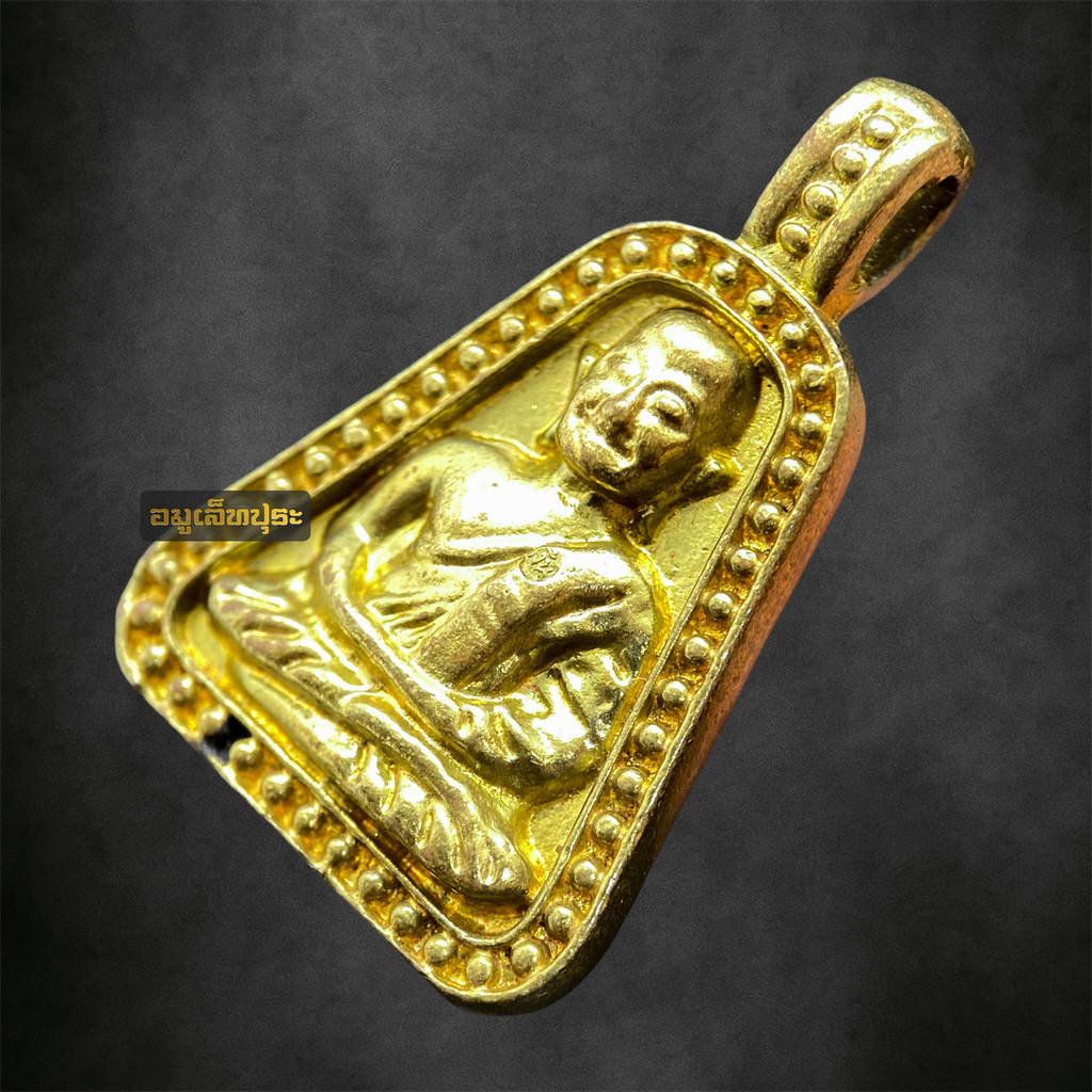 หลวงพ่อเงิน วัดบางคลาน (ชุดเหรียญจอบใหญ่-เล็ก เนื้อทองระฆัง) รุ่นรวยเงินล้าน ปี42 วัดบางคลาน จ.พิจิตร (ตอกโค้ด "เงิน" ที่สังฆาฏิ หมายเลข1456)