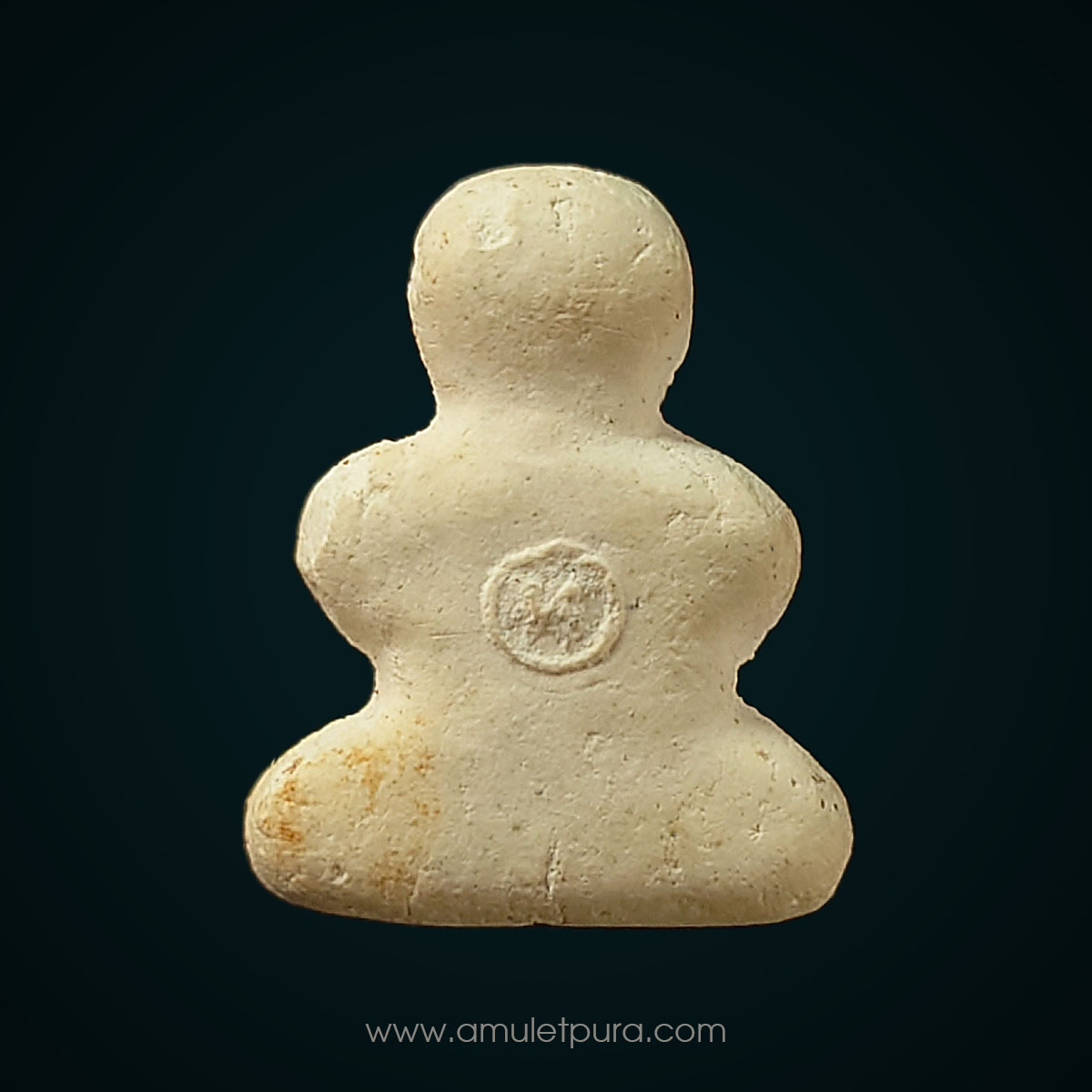 พระปิดตาหลวงปู่เอี่ยม วัดสะพานสูง ออกวัดสุทัศน์ ปี36 พุทธาภิเษกเสาร์ 5 เนื้อผงสีขาวไม่ลงรัก พิมพ์เล็ก มีโค้ด