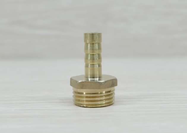 Male Thread 1/2BSP (20.5mm) to Straight Barb Tail 8mm Brass Connector
