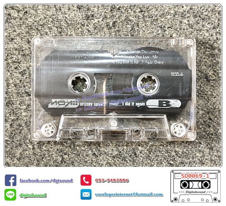 ขายม้วนเทป เทปคาสเซ็ท Britney Spears อัลบั้ม Oops!... I Did It Again