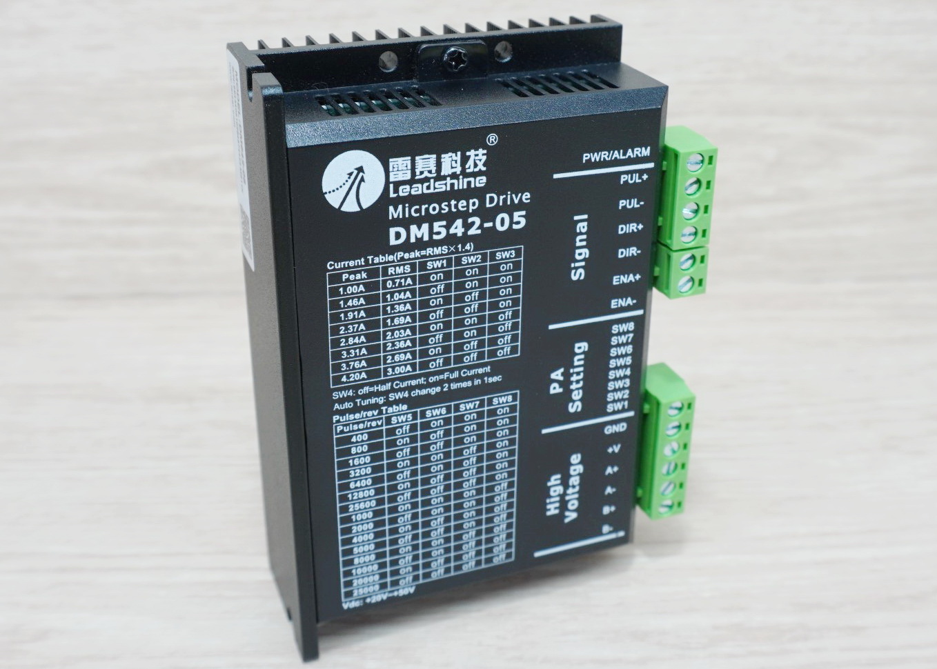 DM542-05 (Leadshine) Microstep Driver Peak 4.2A, 20-50 VDC 2-phase