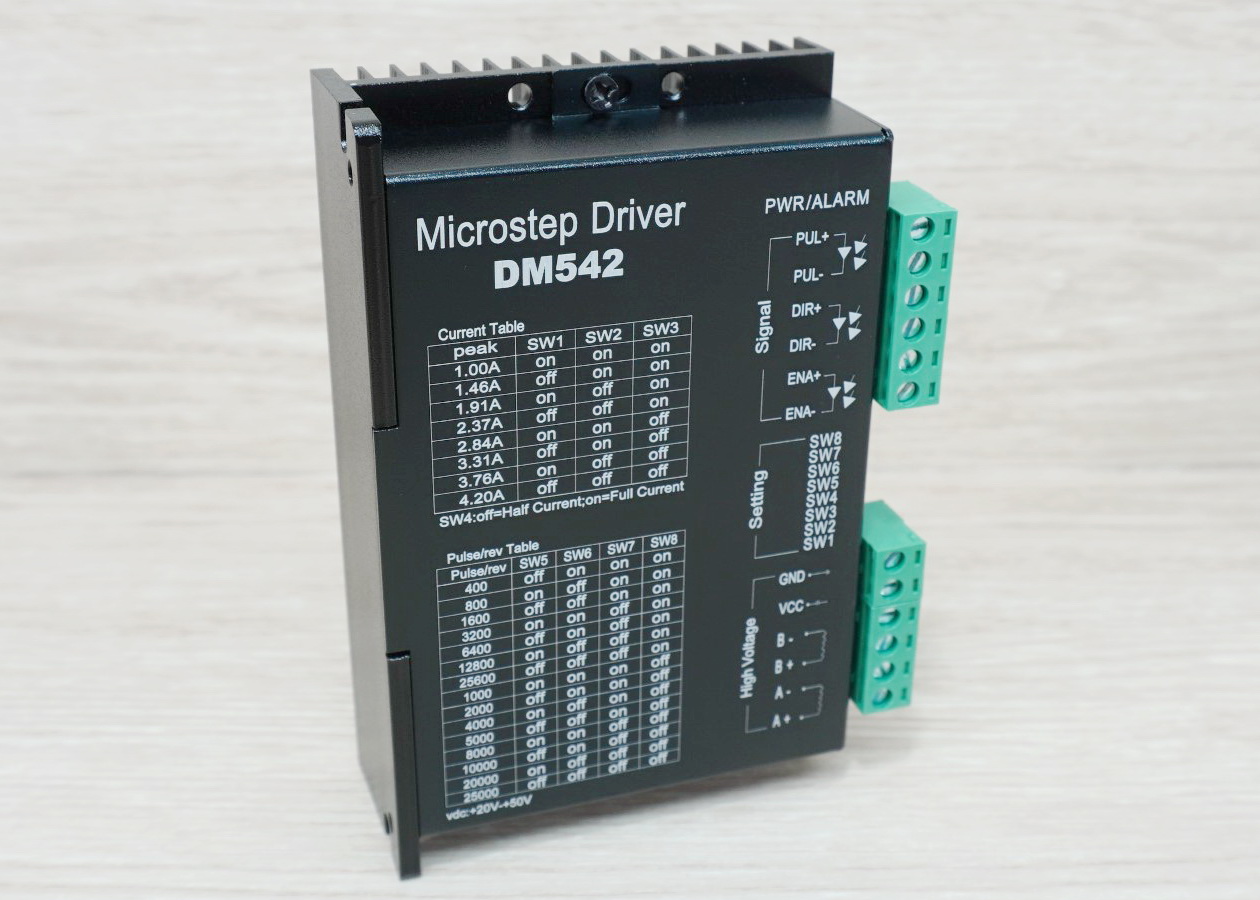 DM542 (Jiawen) Microstep Driver Peak 4.2A, 20-50 VDC [Aluminum Cover] 2-Phase