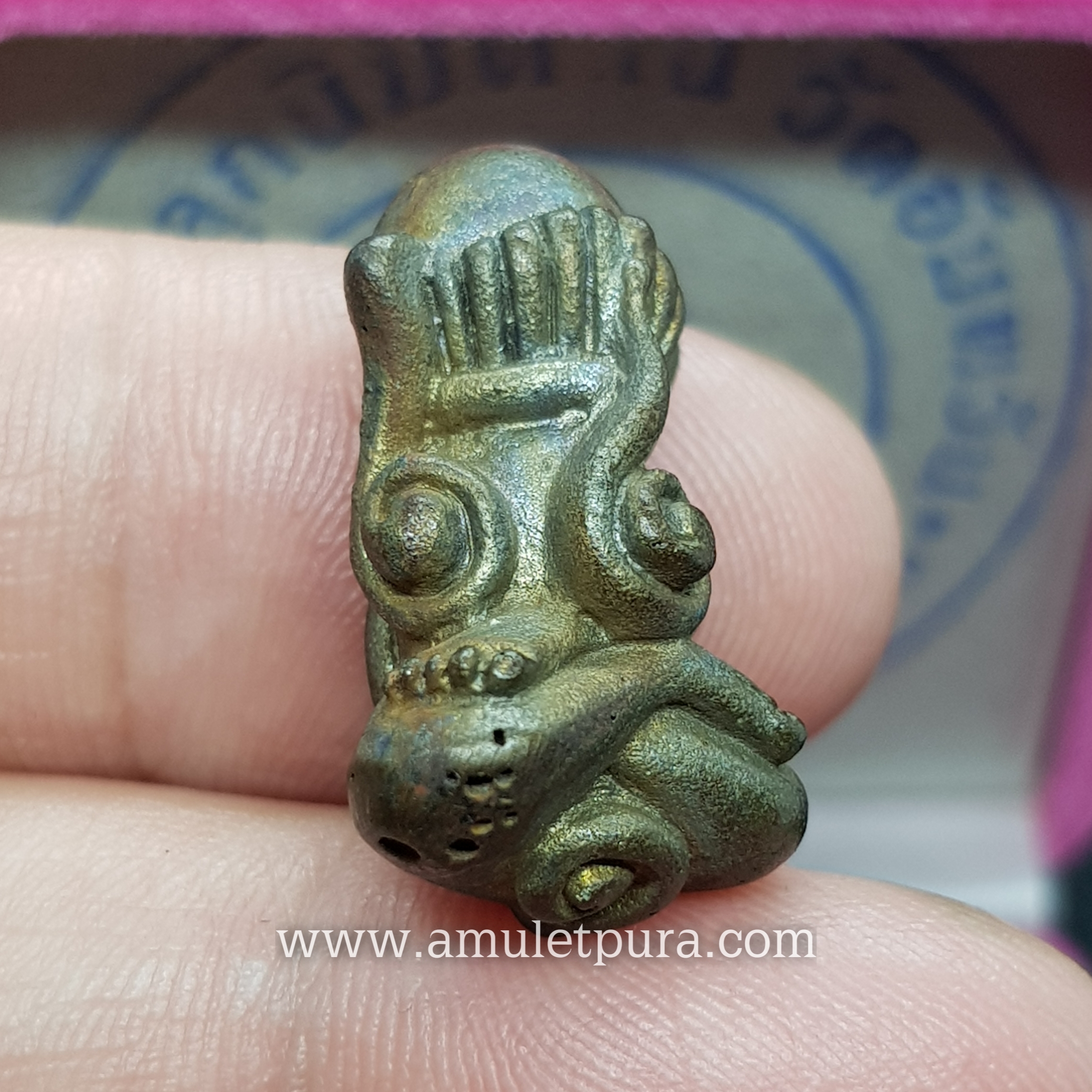 พระปิดตาแร่บางม่วง (เนื้อเมฆสิทธิ์) รุ่นแรก งานปิดทองฝังลูกนิมิต ปี53 หลวงปู่ทองย้อย วัดอัมพวัน จ.นนทบุรี (มีโค้ด)