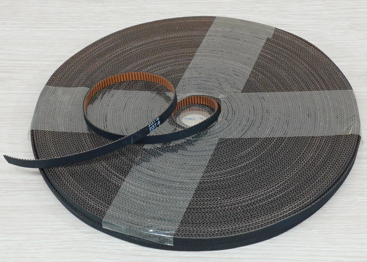 2GT-6mm Dustproof Neoprene Timing Belt Fiberglass Core สีดำ (ราคา/1เมตร)