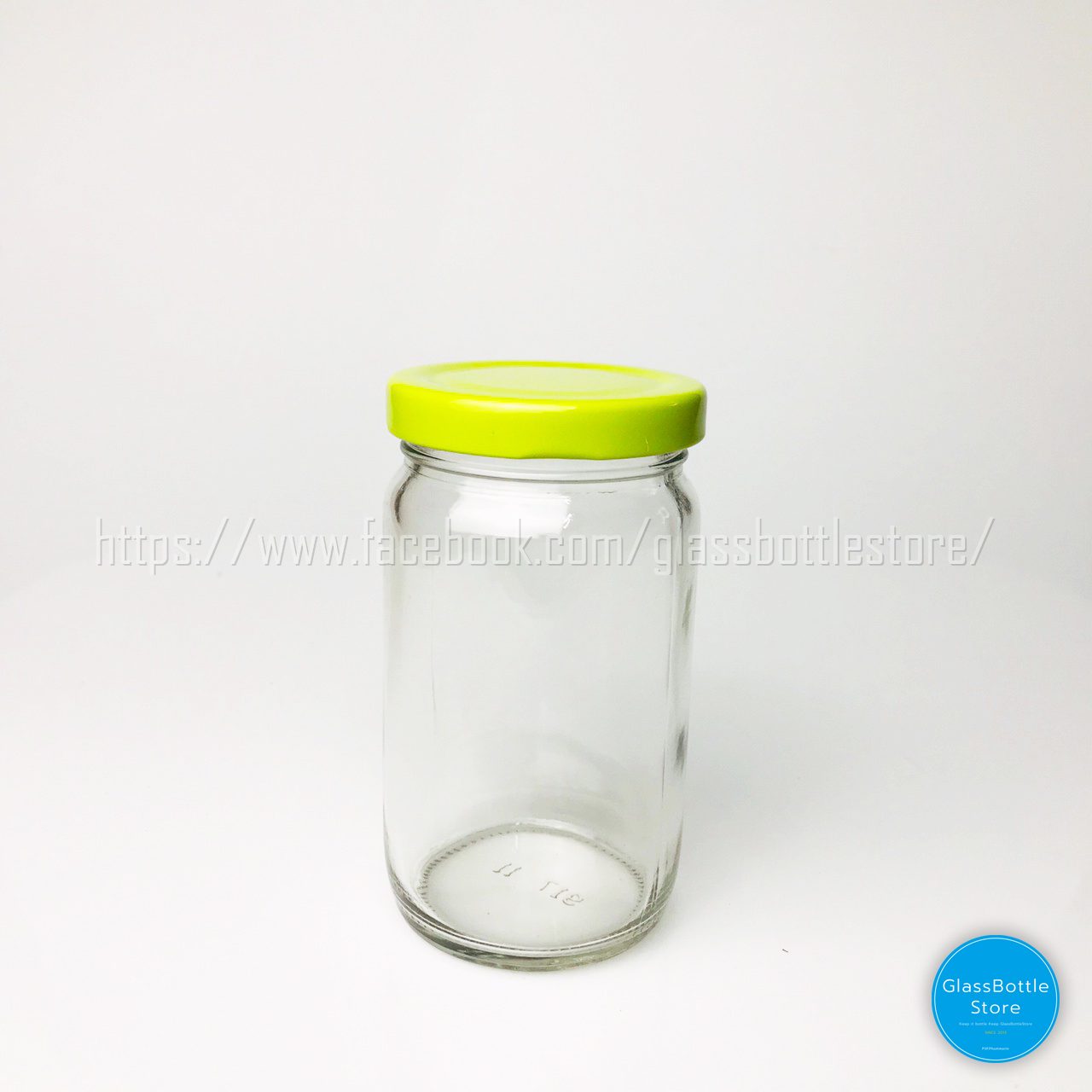 ขวดแก้ว แยม 240ml(8oz) ฝาเกลียวล็อคสีเขียว