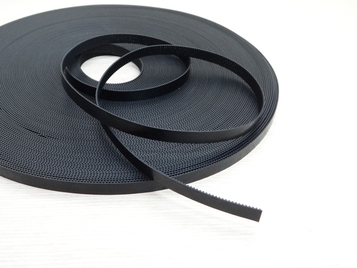 2GT-10mm PU Timing Belt Steel Core สีดำ (สานแถบเส้นเหล็กในสายพาน ราคา/1เมตร)