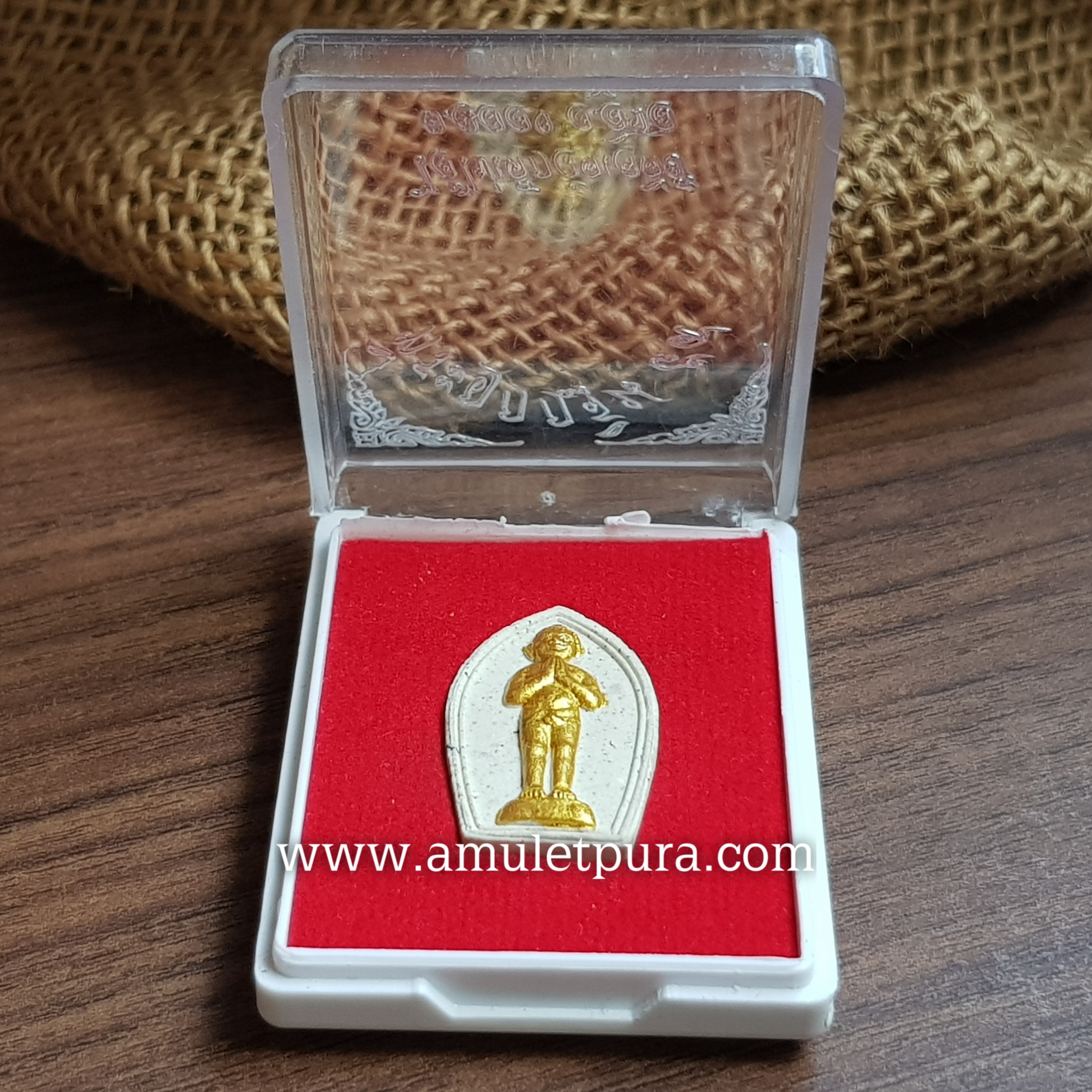 ไอ้ไข่เด็กวัดเจดีย์(ผงพุทธคุณขาวปิดทอง)รุ่นที่ระฤกกฐิน๕๙ วัดเจดีย์ จ.นครศรีธรรมราช(ตอกโค้ด)