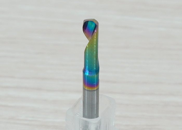 [เกรด 5A] - Single Flute DLC Coating 4x4x12 High Efficiency End Mill, Shank 4mm