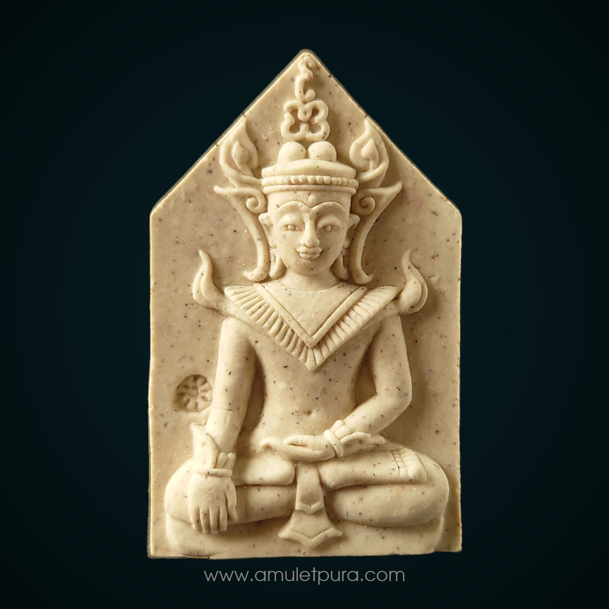 พระขุนแผนแสนทวี (ขุนแผนแสนหวี) รุ่นแรก (เนื้อขาวผงแป้ง 7 ตลาด ฝังตะกรุดมนต์มึน 1 ดอก) ปี54 ครูบาบุดดา วัดหนองบัวคำ จ.ลำพูน (มีโค้ด)