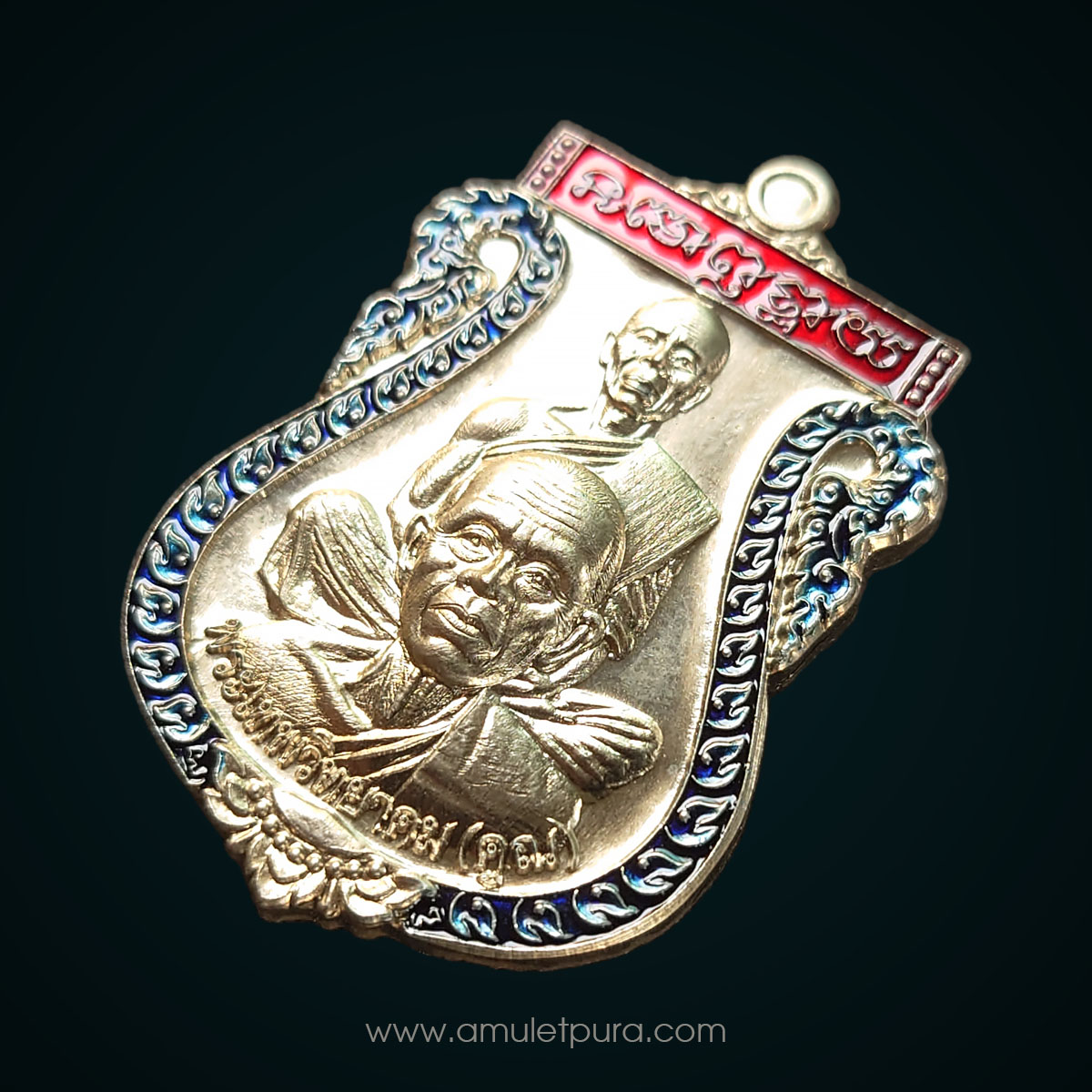 เหรียญเสมาพุทธซ้อน เนื้ออัลปาก้าลงยาหลังแบบ รุ่นเศรษฐีอีสาน ปี57 หลวงพ่อคูณ วัดบ้านไร่ จ.นครราชสีมา (มีโค้ด หมายเลข 324)