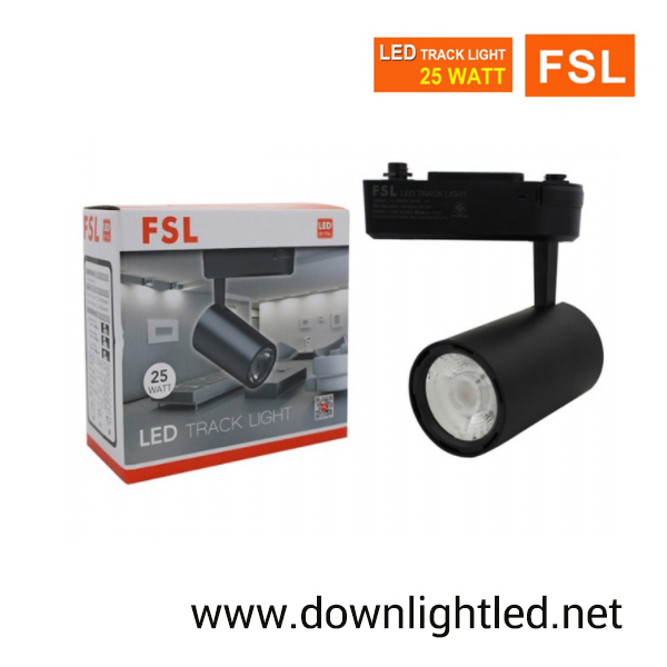 โคมไฟแทรคไลท์ LED 25w หน้ากลมสีดำ (แสงขาว)