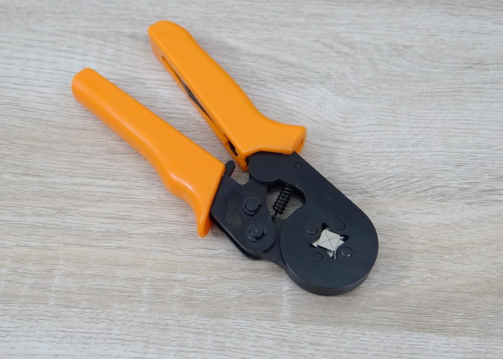 HSC8 6-4 คีมเข้าหัวสายไฟ 0.25-6 mm Tubular Terminal Crimper 23-10AWG