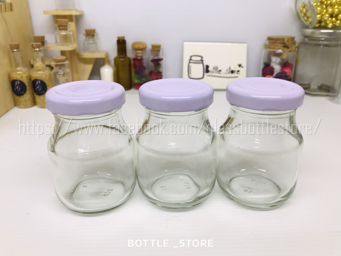 ขวดแก้ว ซุปไก่ 75ml ฝาเกลียวล็อคสีขาว