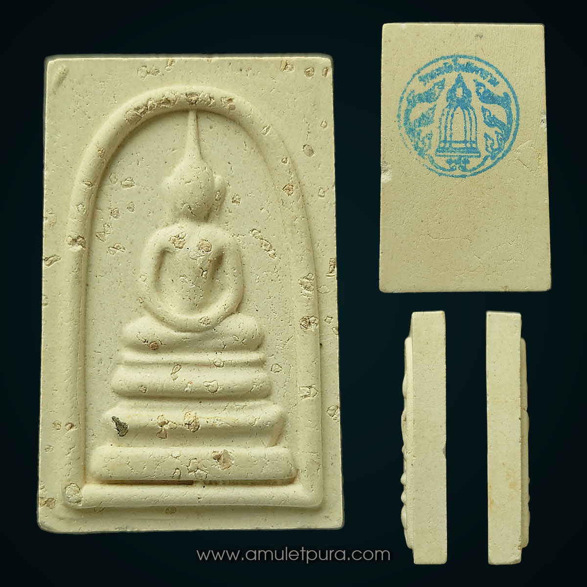 พระสมเด็จวัดระฆัง ชุดกรรมการเบญจภาคี โรยผงเก่า รุ่น141 ปี มหามงคล ปี56 วัดระฆังโฆสิตาราม (คณะ2) กรุงเทพฯ (1 ชุด มี 5 พิมพ์ หลังปั้มตราวัดระฆัง)