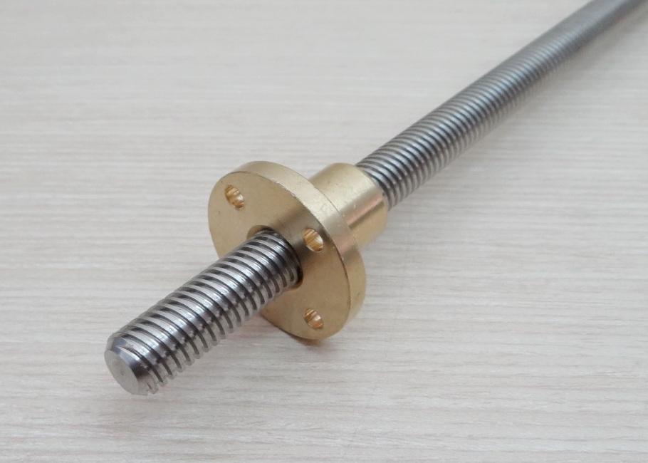 T12 Lead Screw Dia 12mm ยาว 450mm (Lead 8mm) + Copper Nut