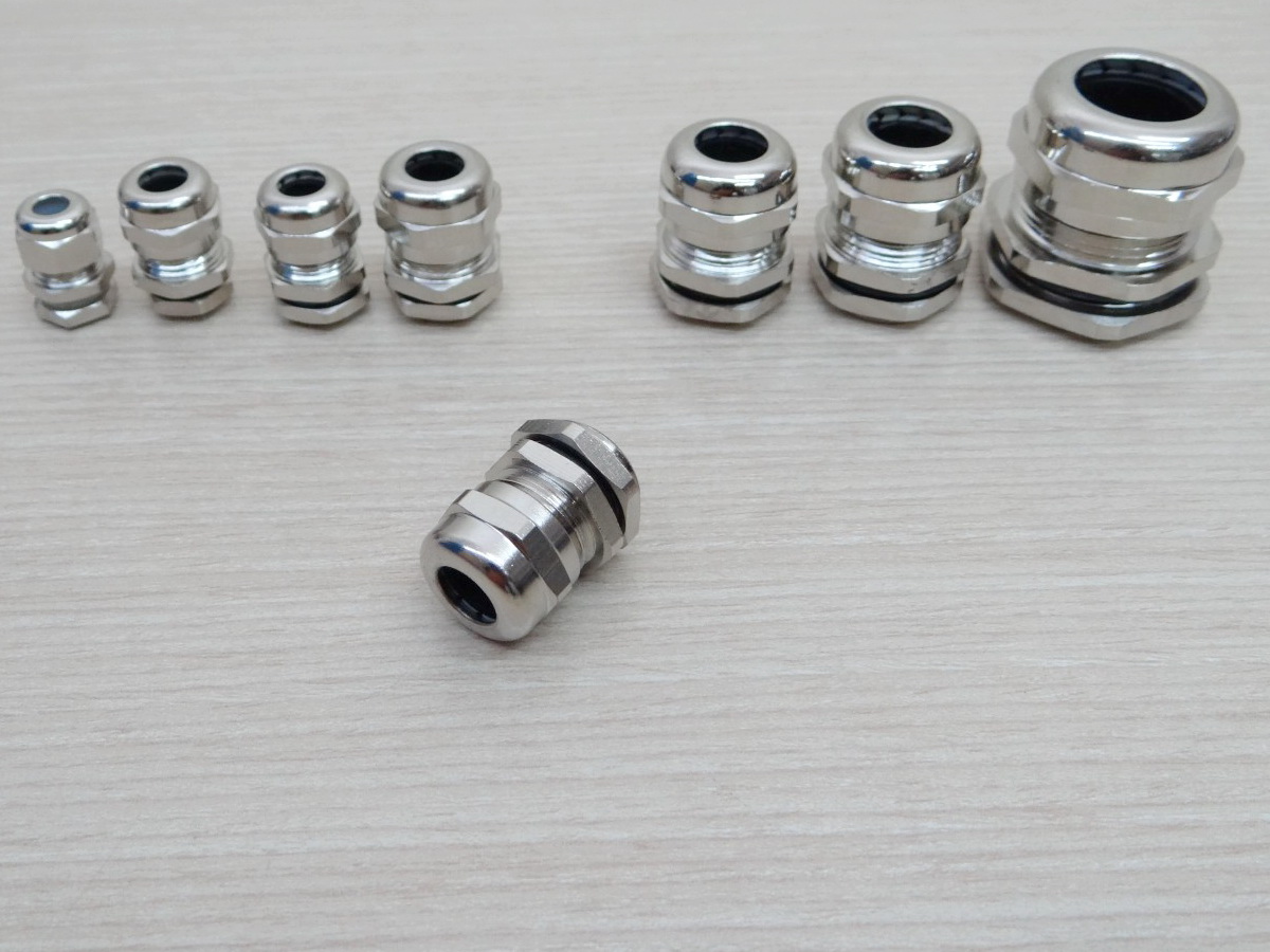 M16x1.5 Waterproof Cable Glands Connector (Nickel Brass Metal)